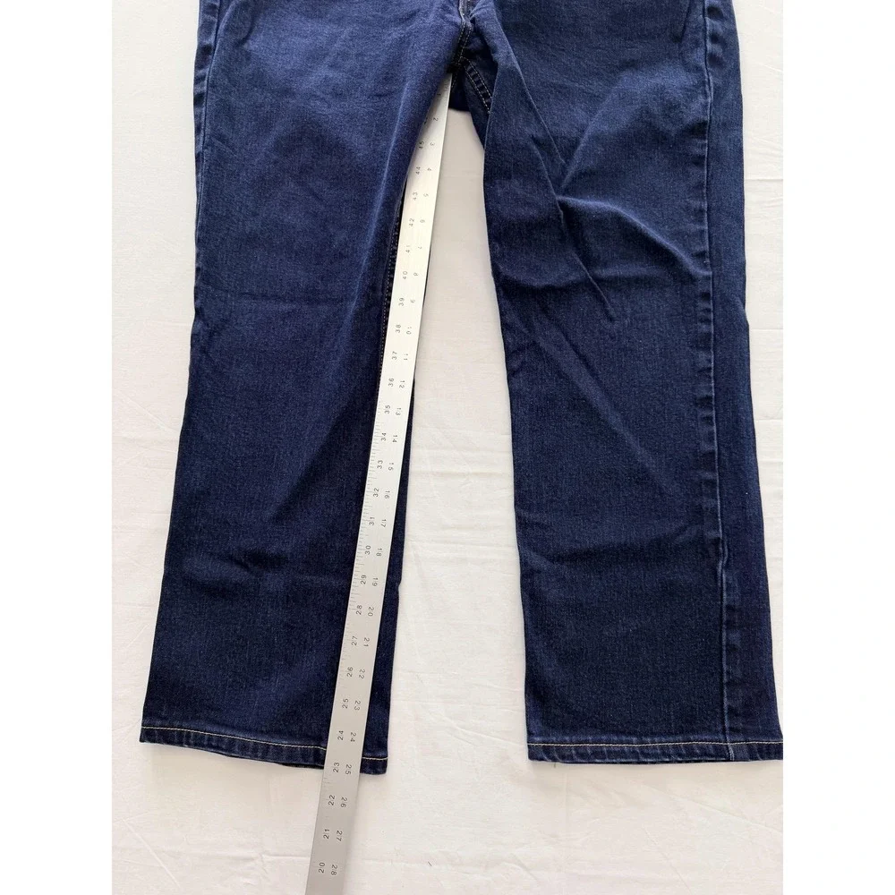 Levi's 514 Jeans Mens 38x30 Blue Dark Wash Regular Straight Denim Pants Casual